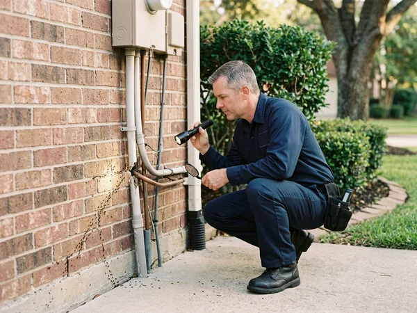 Map of Harris County Texas showing pest control service coverage across Houston, Katy, Pasadena, Cypress, and surrounding communities served by Resolve Pest and Termite